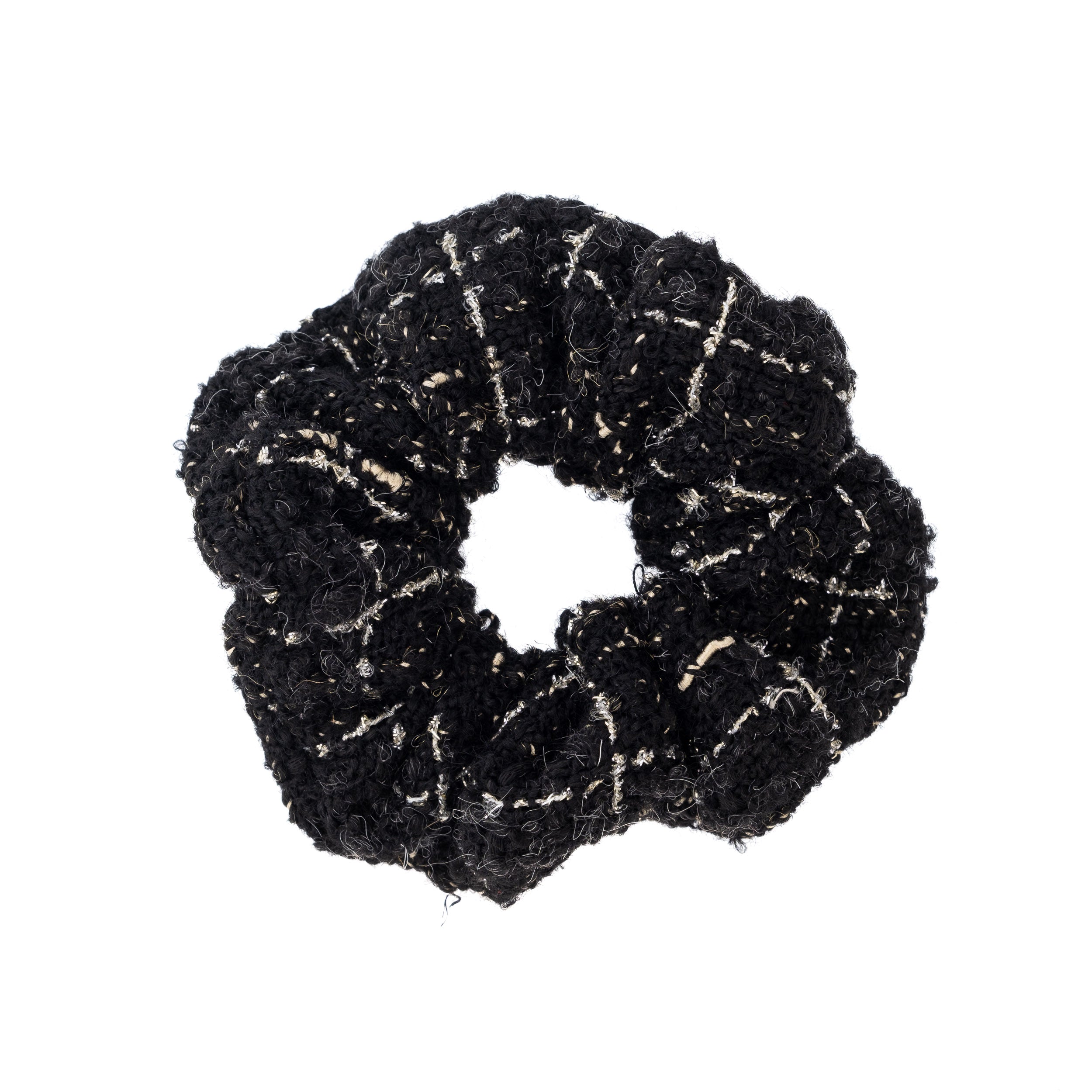Dark Tweed Scrunchie