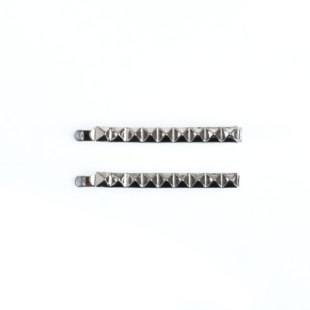 Dark Metal Stud Bobby Pin