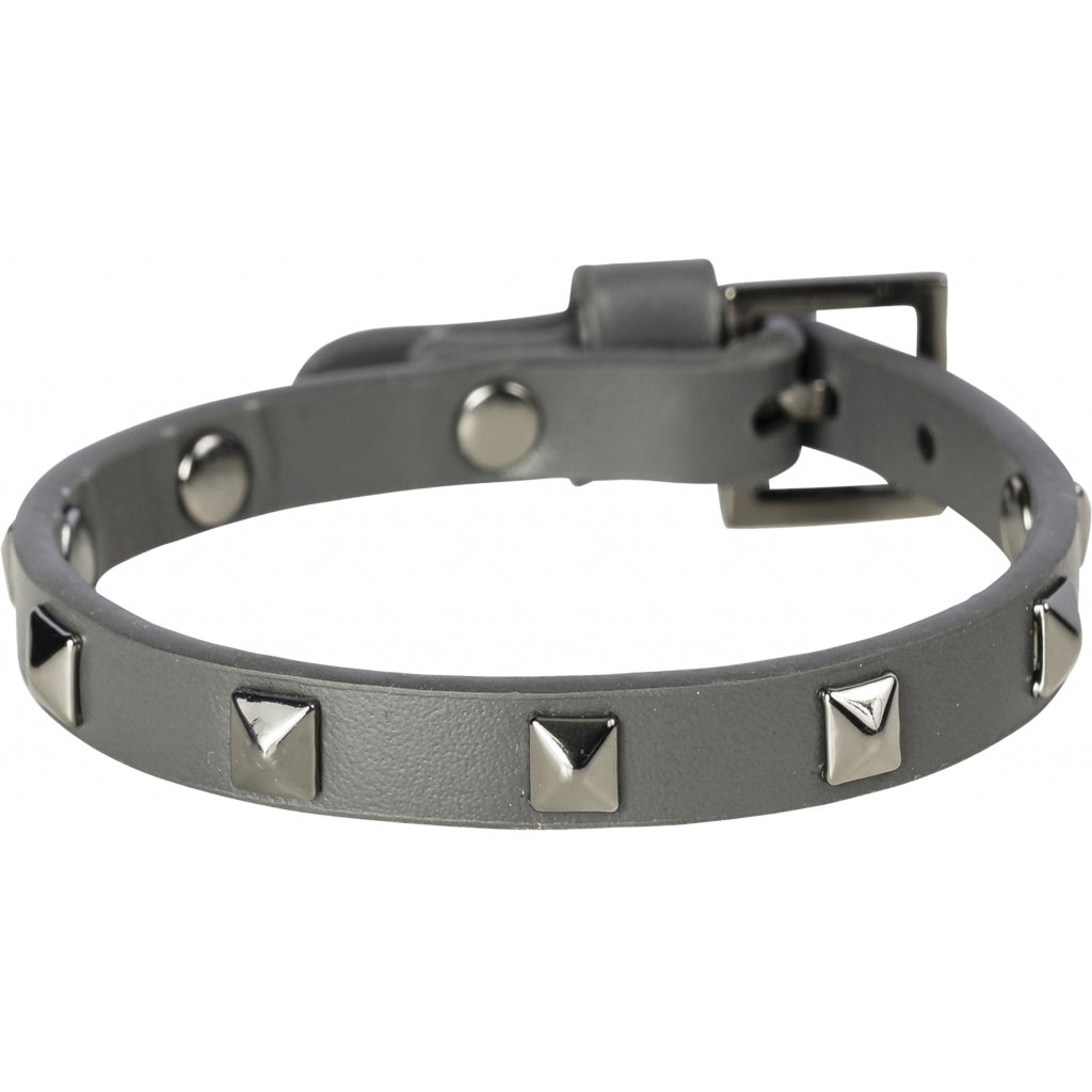 Dark Leather Stud Armbånd MINI