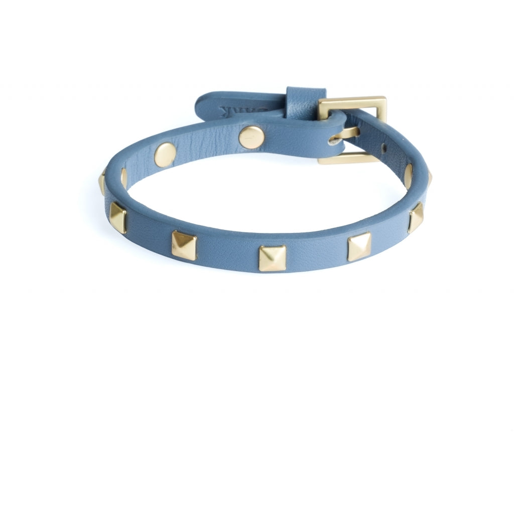 Dark Leather Stud Armbånd MINI