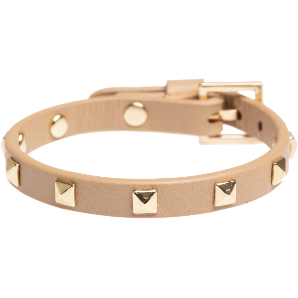 Dark Leather Stud Armbånd MINI