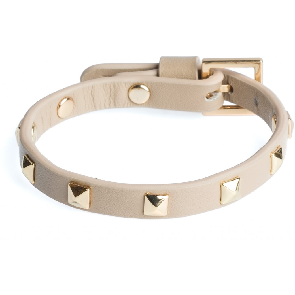 Dark Leather Stud Armbånd MINI