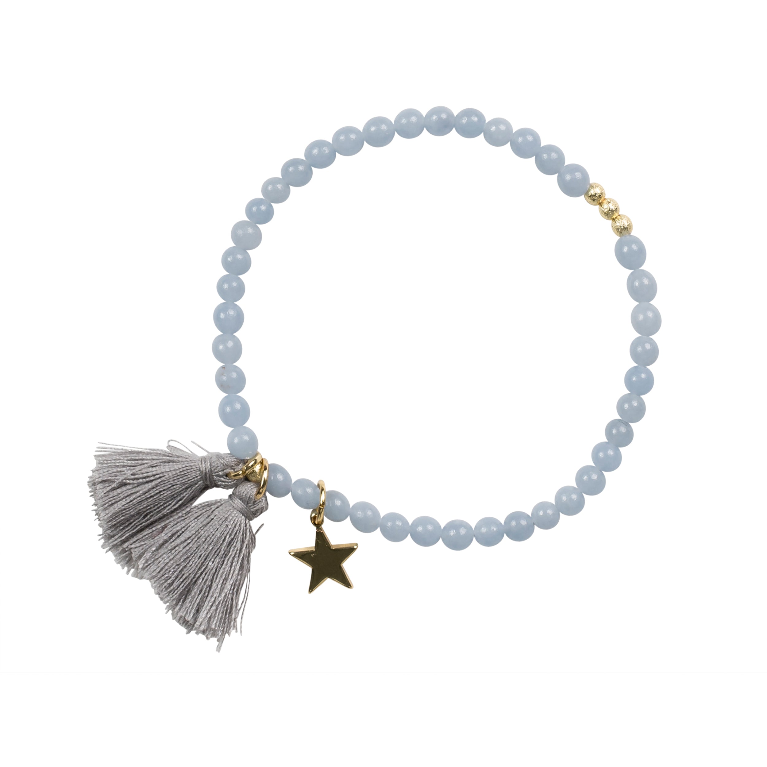 Dark Stone Bead Armbånd 4 mm