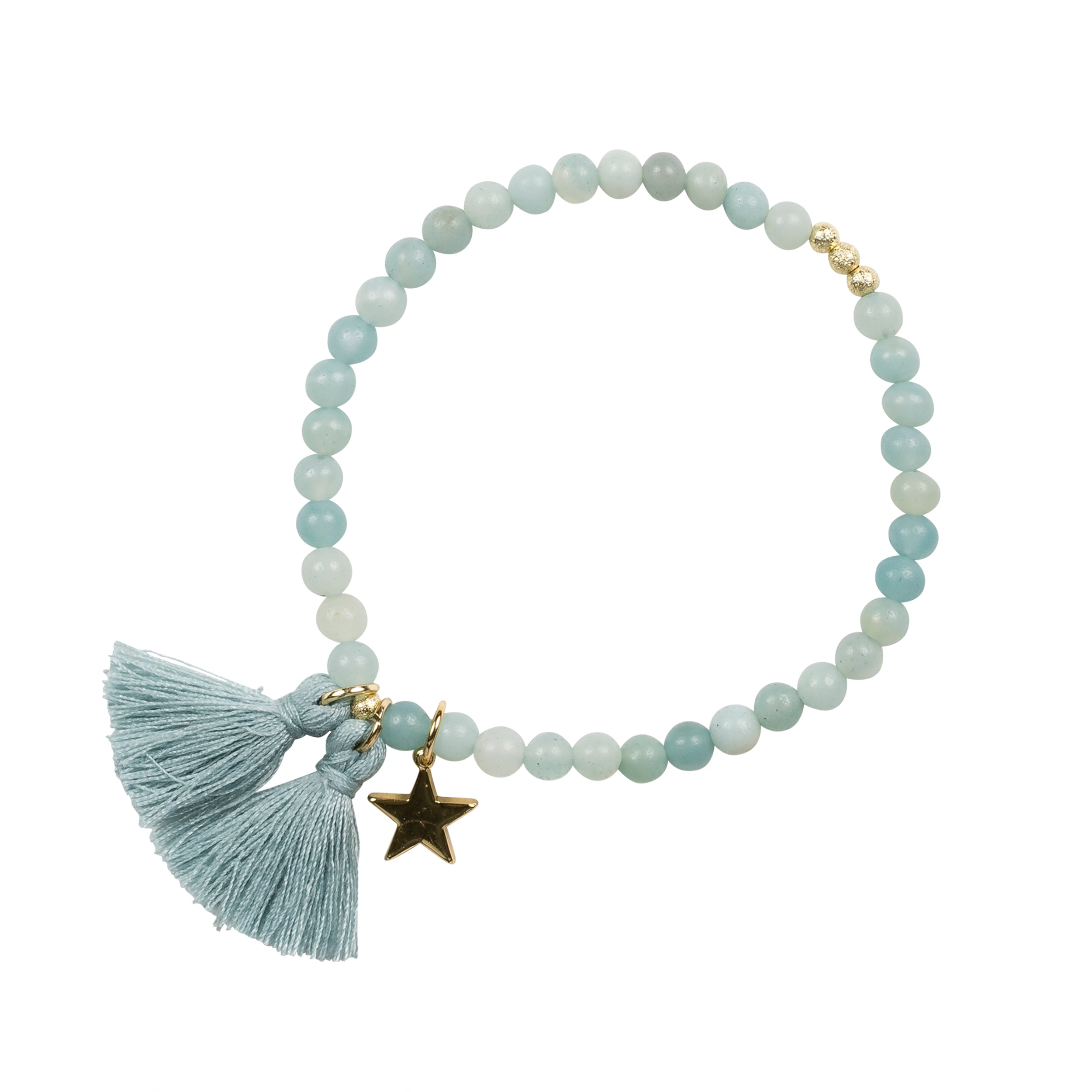 Dark Stone Bead Armbånd 4 mm