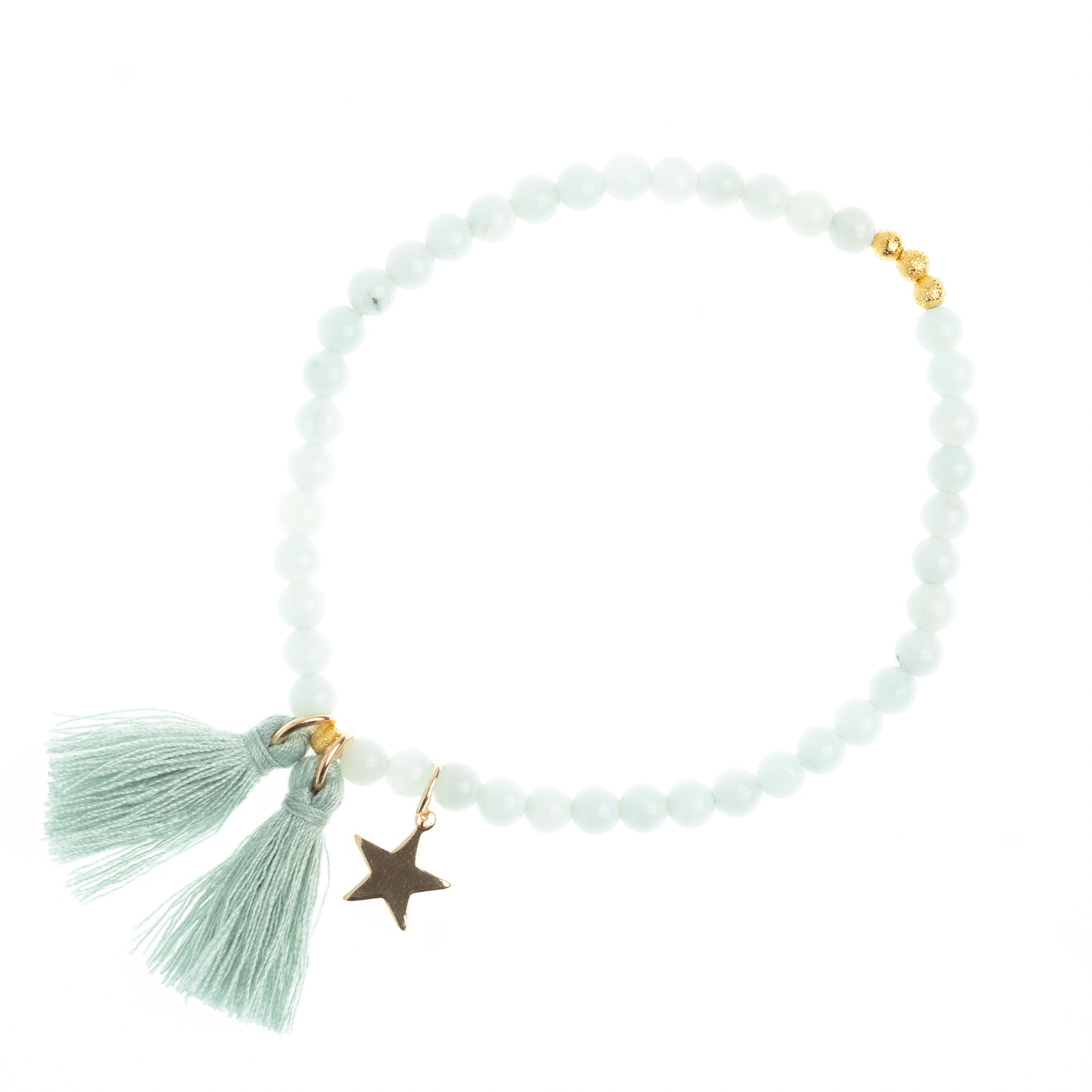 Dark Stone Bead Armbånd 4 mm