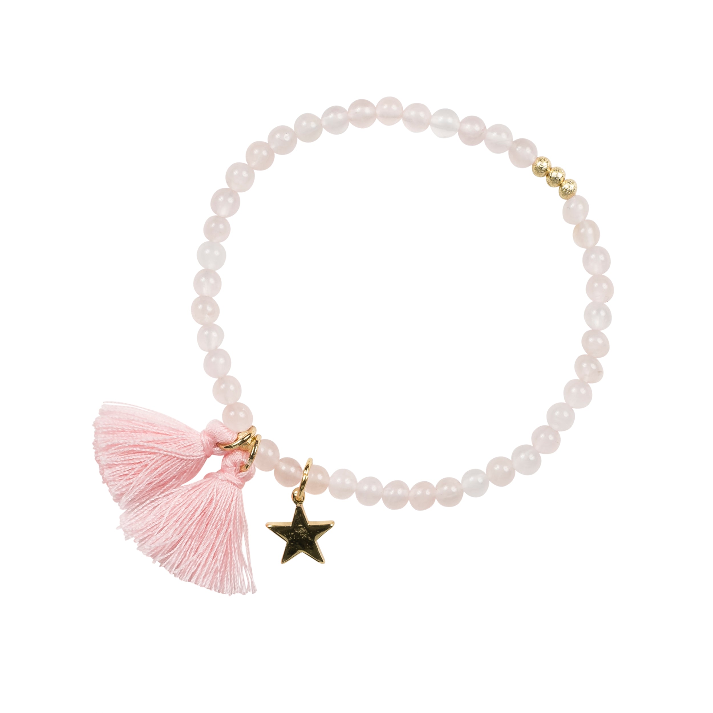 Dark Stone Bead Armbånd 4 mm