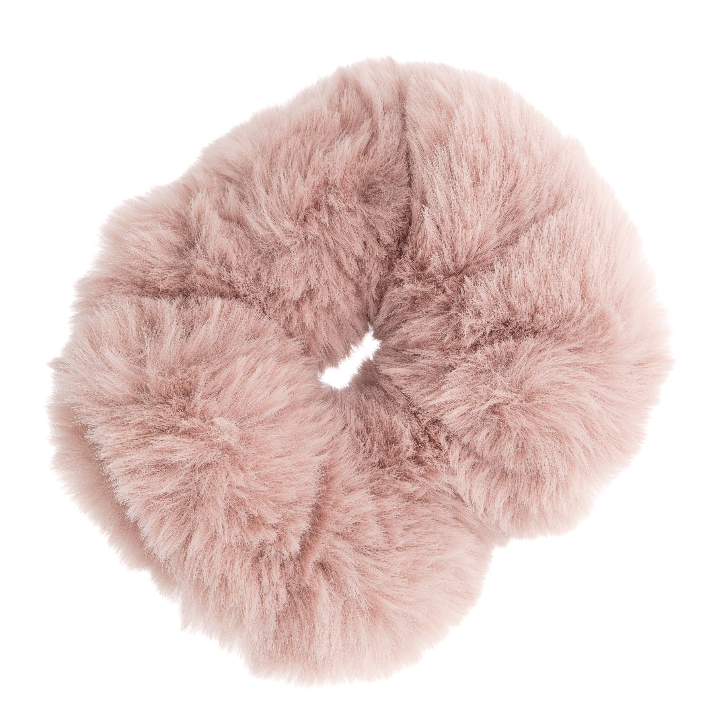 Dark Faux Fur Scrunchie