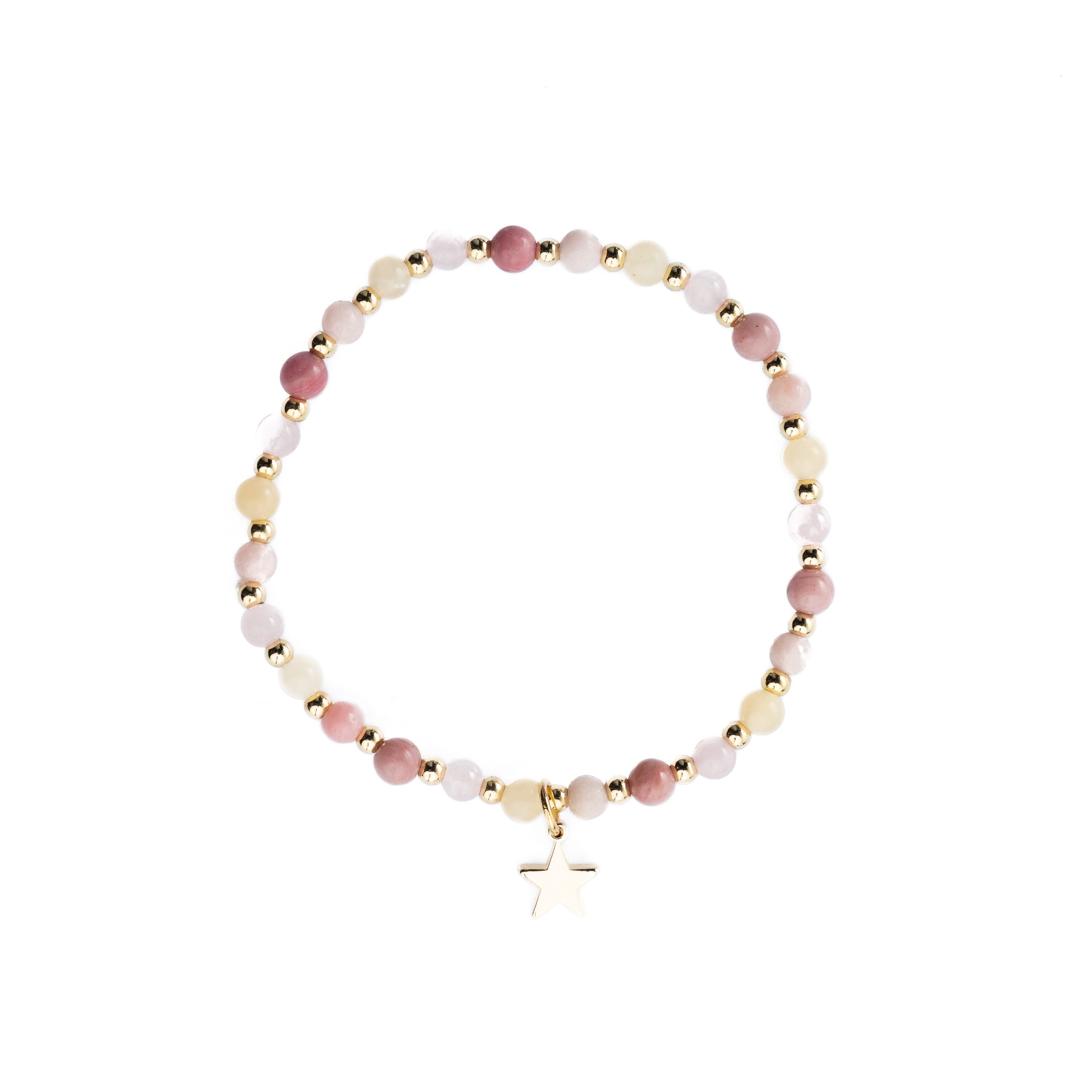 Dark Stone Bead Armbånd 4 mm