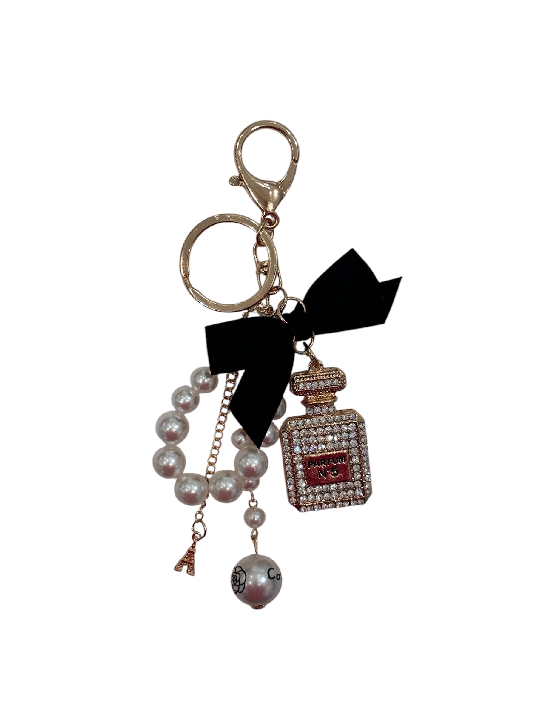 Dark Perfume & Pearl Bag Charm