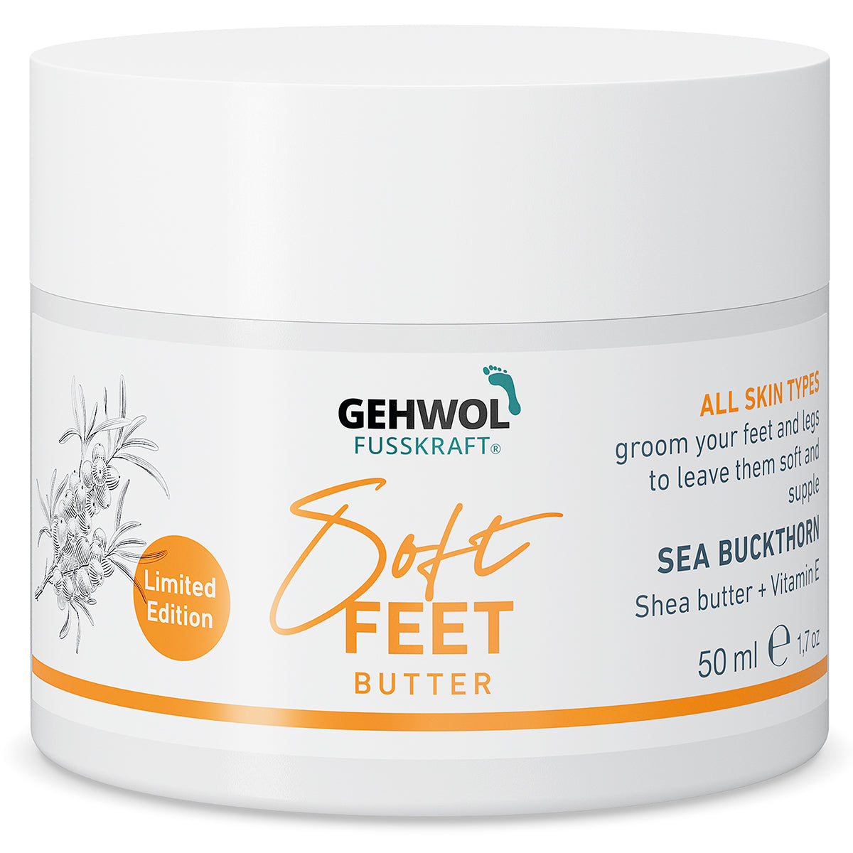 GEHWOL Fusskraft Soft Feet Butter med tindved Limited Edition