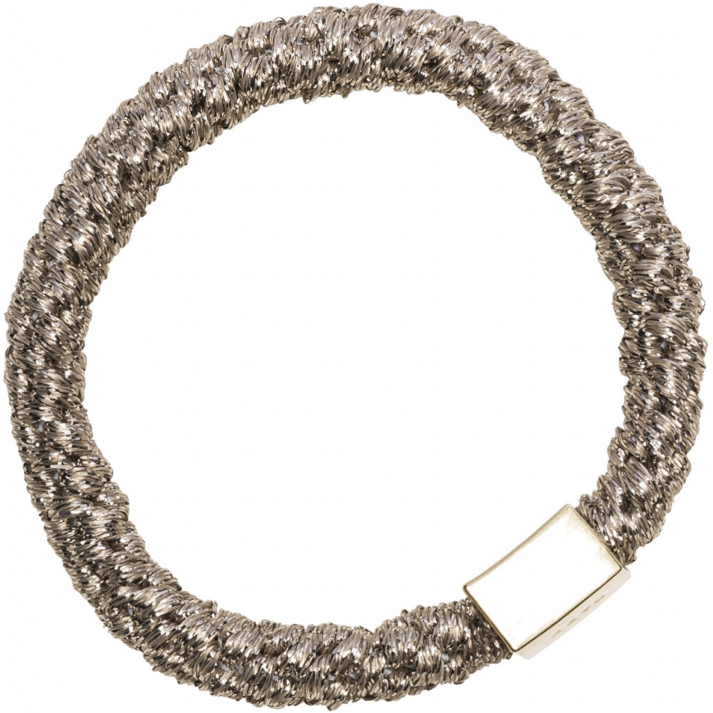 Dark Hårstrikk med gulldetalj