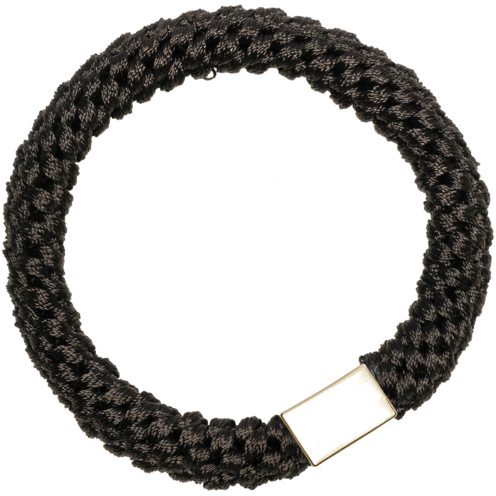 Dark Hårstrikk med gulldetalj