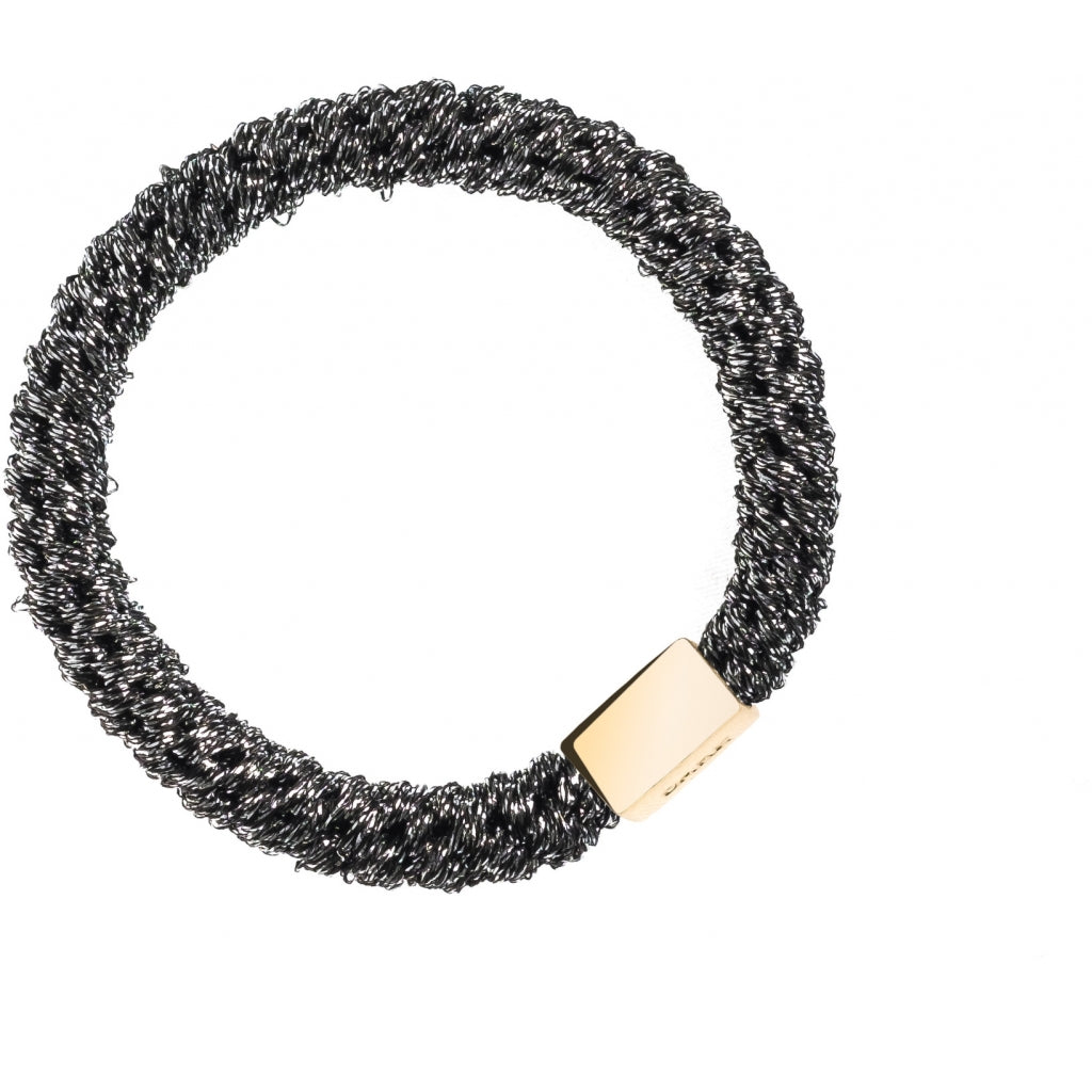 Dark Hårstrikk med gulldetalj