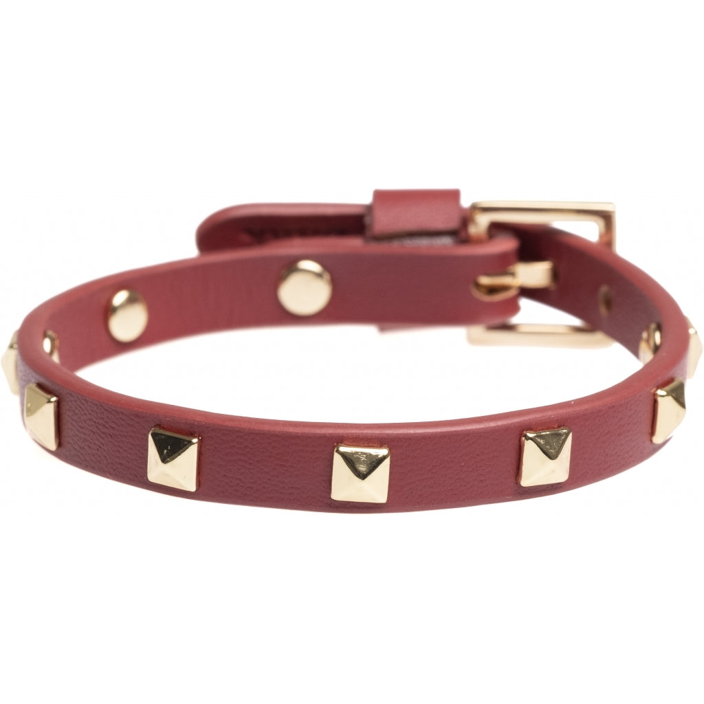 Dark Leather Stud Armbånd MINI