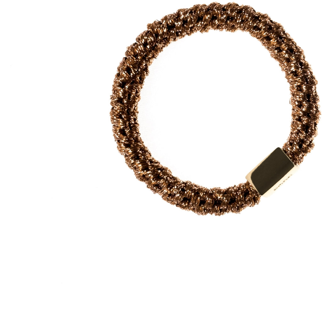 Dark Hårstrikk med gulldetalj