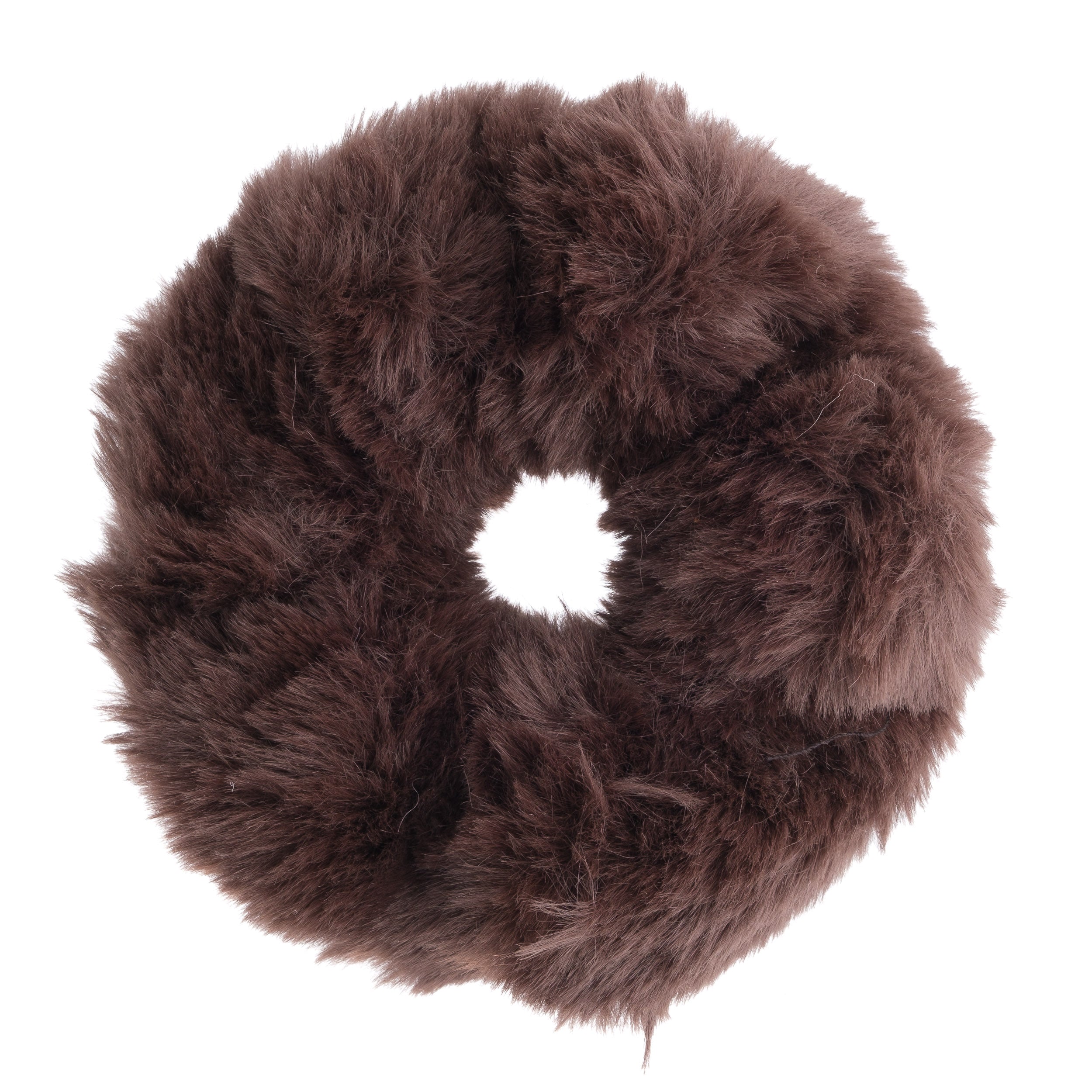 Dark Faux Fur Scrunchie