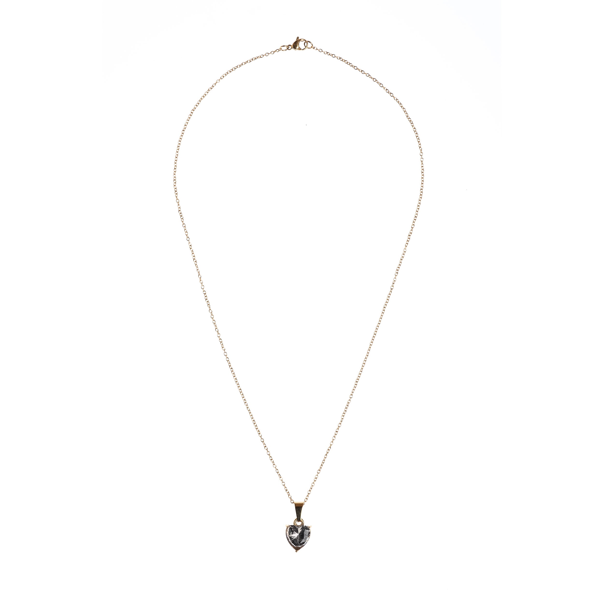 Dark Crystal Heart Pendant Necklace