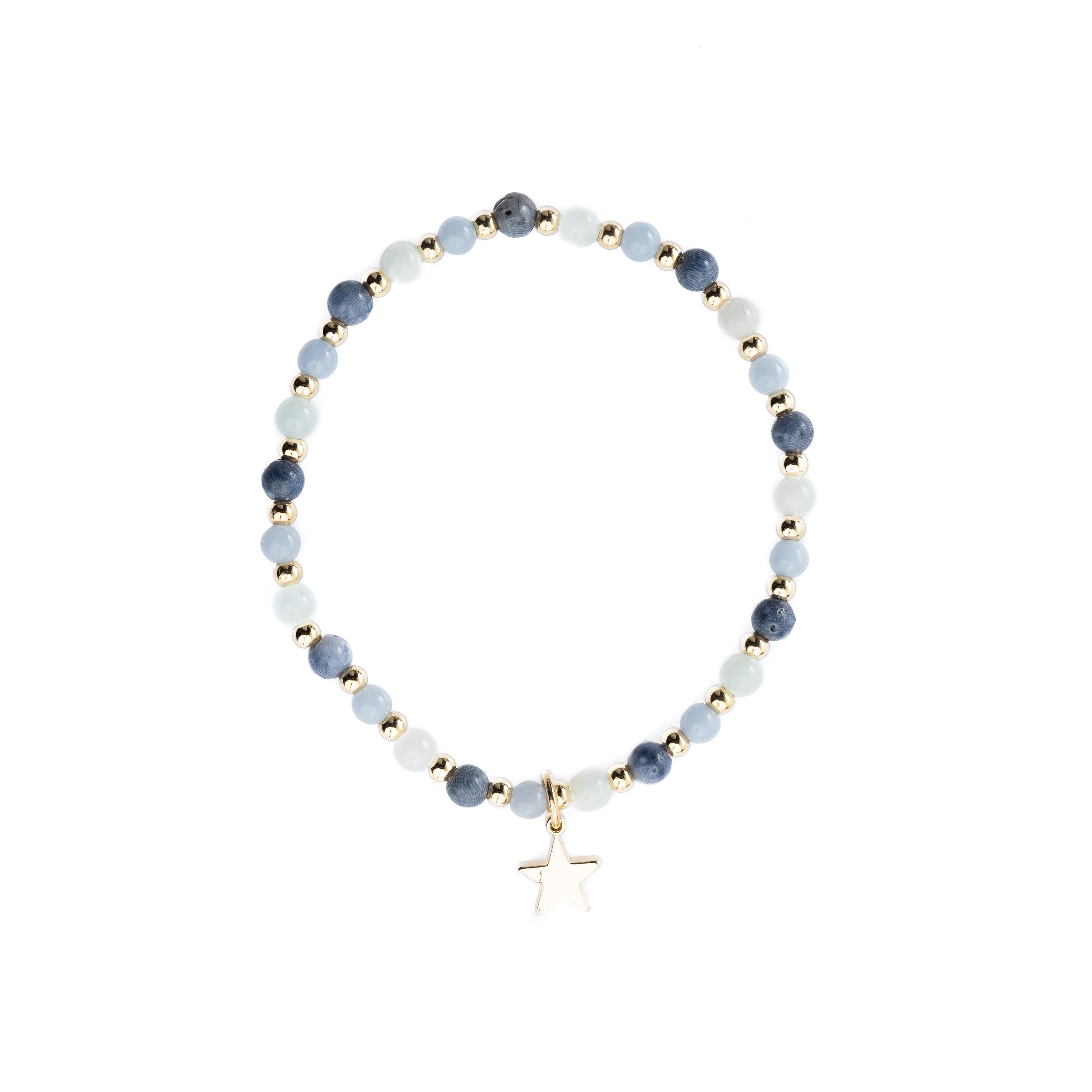 Dark Stone Bead Armbånd 4 mm