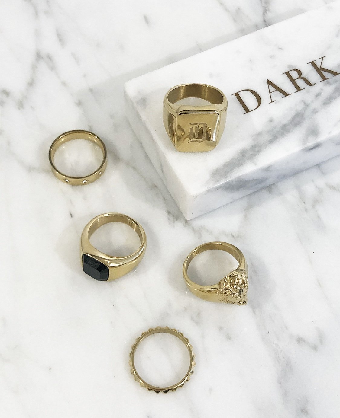 Dark Star Ring w/ Crystals