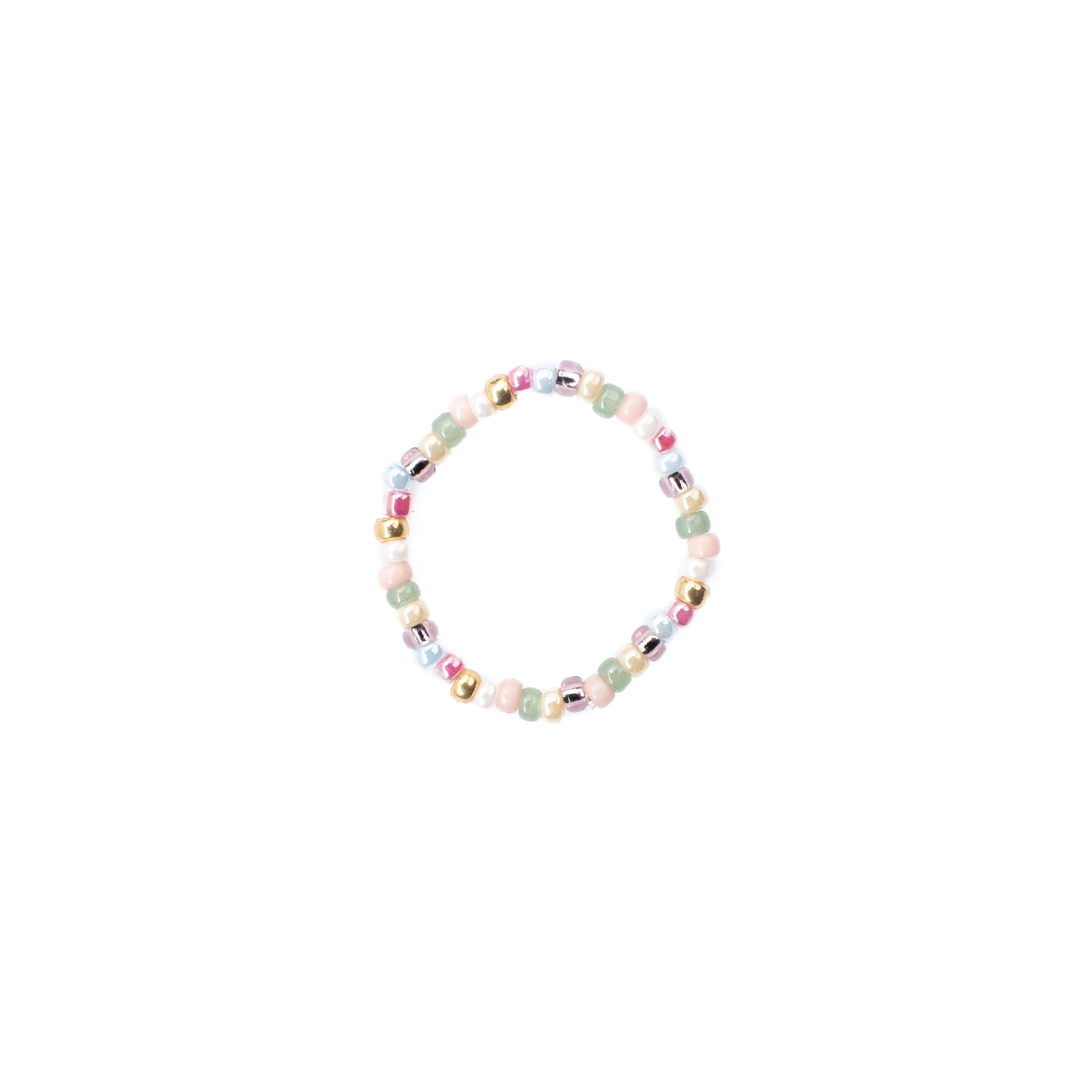 Dark Glass Bead Ring